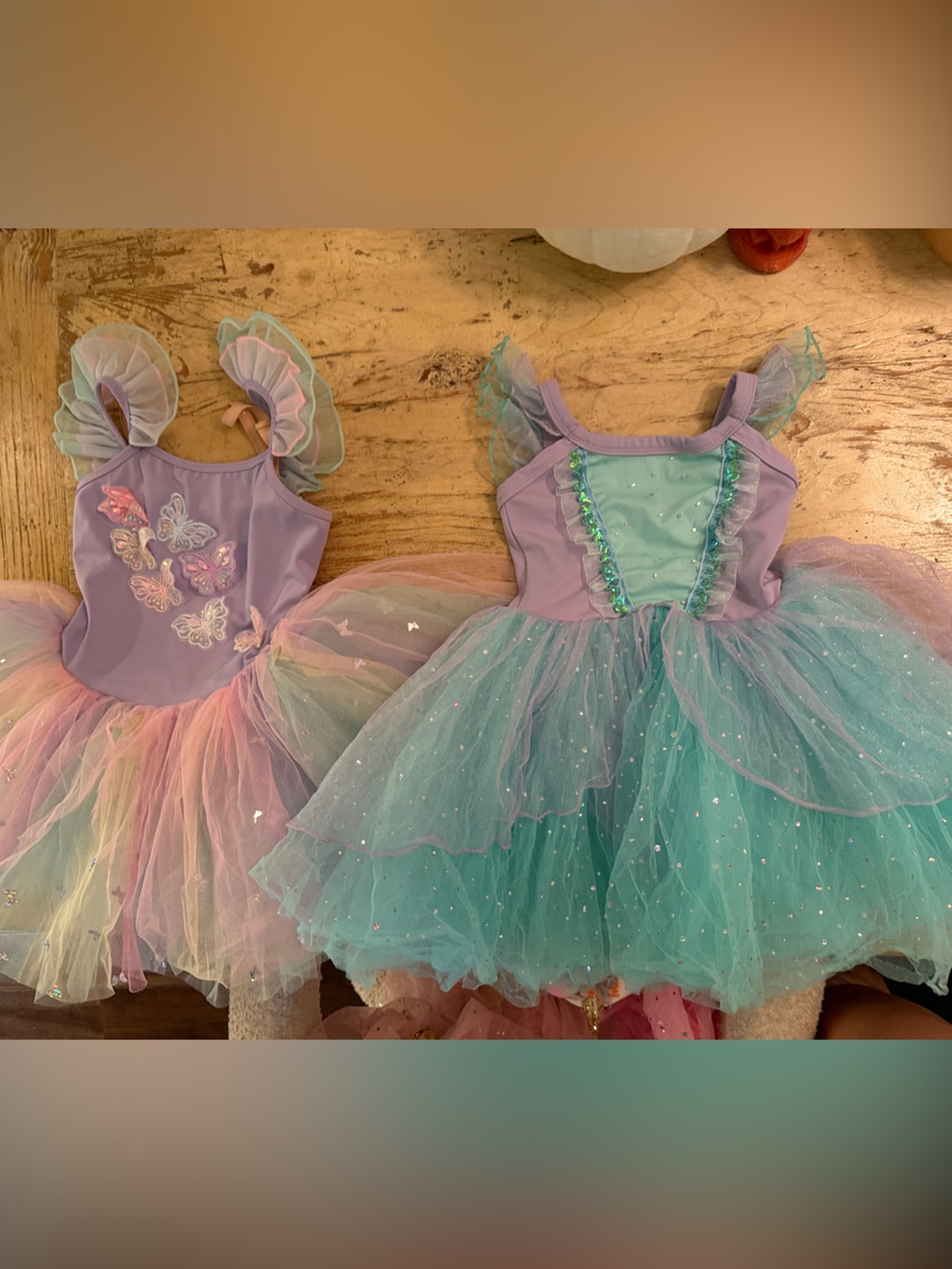 WORN ONCE!   Girls' Pastel Butterfly & Mermaid Tulle Costume Dress